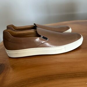 Hugo Boss Mirage Brown Leather Slip-On Shoes | Size 13 $300 MSRP